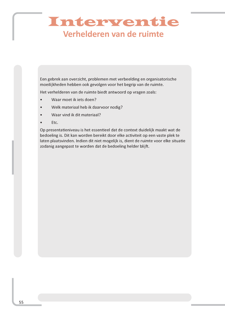 tekst interventie verhelderen ruimte